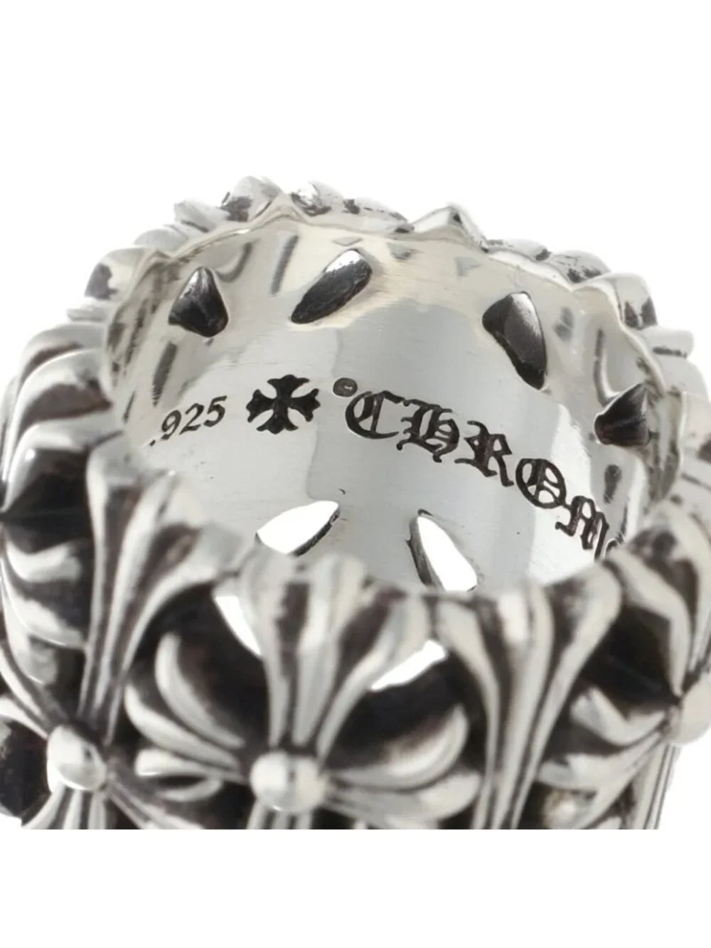 Chrome Hearts Cemetery Cross Silver Ring